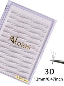 12排 AILAISHI W型接睫毛,0.07mm,混合長度 8-14mm,3D預製扇形,柔軟自然外觀,十字/貓眼風格,適合初學者,多功能睫毛款式|自然外觀睫毛|柔軟質地睫毛 - D - 查看 10