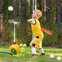 Mainan Bola Semprot Air Bentuk Siput Berputar 360° untuk Luar Ruangan, 2-in-1, Set Bola Semprot Air Siput dengan 2 Nozel, Mainan Air Luar Ruangan untuk Halaman Belakang, Taman, dan Musim Panas, Warna Acak - MultiWarna - View 12