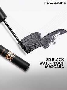 FOCALLURE 8g Volumizing Lengthening Thickening Mascara, Mixed With Lengthening Microfibers, Extremely Waterproof, Sweat-Proof And Tear-Proof, All-Day Smudge-Proof And Non-Fading, Buildability, Free Layering, Instantly Lifts Lashes And Long-Lasting Curl - #BLACK - View 3