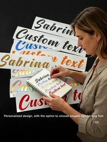 1/5/10PCSCustomized Name Labels,Stickers, Available In Multiple Sizes,Colors, Reusable, Waterproof & Tear-Resistant, Suitable For Personal Items, Glassware, Paper Cups, Rolls, Balloons, Calligraphy Stickers, Gift Box Decoration, Back To School Season - Multicolor - View 4
