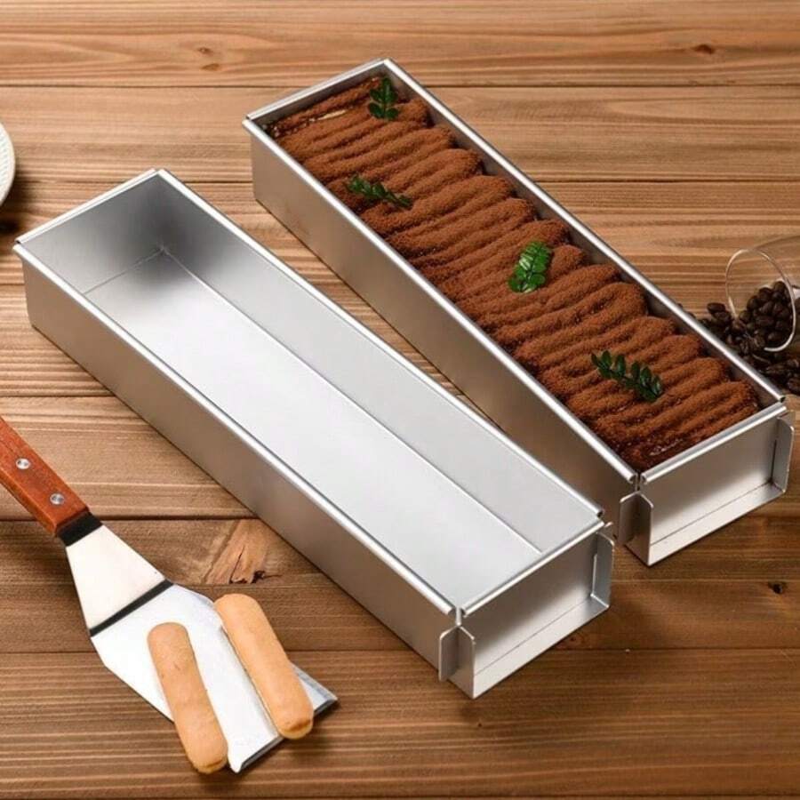1pc Tiramisu Mold, Stainless Steel Rectangular Tiramisu Mold (Detachable Design). Commonly Used Baking Mold In Bakeries And Homes, Suitable For Making Tiramisu, Macarons, Mousse Cakes And Pastries.