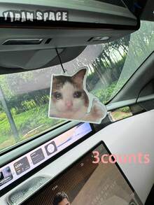 Thumbs Up Crying Cat Meme & Live Laugh Toaster Bath Funny Car Air Freshener, 60-90 Days Long Lasting, Alcohol-Free, Odor Eliminator Air Purifier, Hanging Aroma Ornament For Car Bedroom Bathroom, Cute Funny Auto Decor & Multi-Purpose Bookmark - Coffee + Vanilla + Amber (Reinforced) Scent - View 14