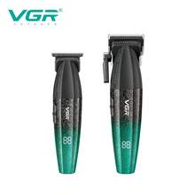 مجموعة VGR Trimmer عالية القوة، مجموعة ماكينات حلاقة كهربائية، ماكينة حلاقة شعر احترافية، سرعات قابلة للتعديل، مجموعة ماكينات حلاقة وتشذيب، شاشة رقمية، ماكينة حلاقة للرجال V-640 - متعدد الألوان - مشاهدة 12