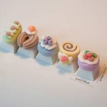 Cute 3D Macaron Color Artisan Keycaps, Suitable For Mechanical Keyboards, MX Cross Axis, Custom Keyboard Decoration, 1pc/5pcs - View 10