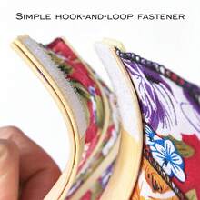Topi Matahari Lipat 2-in-1 dengan Kipas Genggam, Topi Matahari Portabel dengan Tali Pengikat Terintegrasi, Topi Matahari Anyaman Bambu Motif Bunga untuk Wanita - Topi Kipas Lipat 2-in-1 - View 6