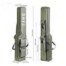 1pc 150cm/59in Foldable Fishing Rod Bag, Fishing Rod Storage Bag, Fishing Rod Case, Large Capacity, Double Layer Design, Equipped With 4 Side Pockets, Suitable For Outdoor Fishing. - Random Color - View 10