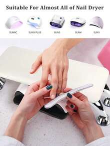 1pc Nail Hand Rest Pad, Suitable For Acrylic Nails, Ultra-Fine Fiber Leather Nail Hand Rest Pad, Soft Hand Pillow Foot Stool, With 4 Stainless Steel Support Frames, Thickened Sponge Nail Pillow, For Nail Artists - PU Nail Armrest - View 5
