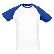 SOLS Mens Funky Contrast Short Sleeve T-Shirt - White/Royal Blue - View 1