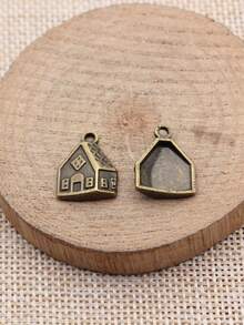 20pcs 17x13mm Small House Charms Pendant For DIY Jewelry Making Necklace Keychain Phone Chain Bracelet Making Accessories Handmade Craft - House - View 7