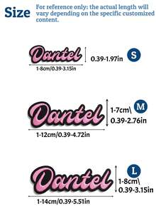 Custom Embroidered Name Patch Sticker, Personalized Letter Patch Badge For Jackets Backpacks Hats Tote Bags, Customized Fashion Name Label Decor, Customizable Aesthetic Text Patch, Street Style Clothing Accessory,Name ,Creative Gift Idea - Style a - View 7