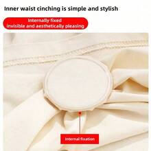 1/2/4pcs Short Sleeve Waist Cinching Artifact T-Shirt Hem Shortening Round Ring Knot Buckle Metal Invisible Fixing Buckle - Multicolor - View 3