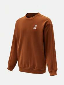 Adidas 男款 M COFFEE SWEAT 針織套頭運動衫 JZ5069 - 棕色 - 查看 1