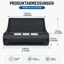 Solarbetriebenes TPMS-Reifendruckkontrollsystem mit 4 Reifensensoren, Digitales Reifendruck- und Temperaturüberwachungssystem für Fahrzeuge, Geeignet für interne und externe Sensoren - Solar-Reifendruckkontrollsystem - Übersicht 9