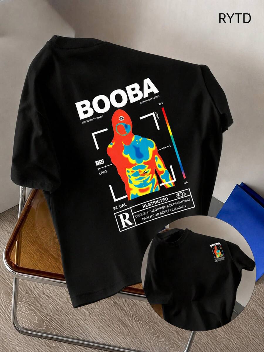 2026. Suéteres. Impresa con un diseño de tenis y vacaciones, camiseta de verano para hombre hecha de 100% algodón puro de alta calidad. - Negro - Ver 1