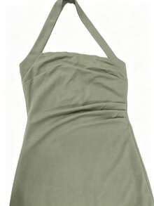 Elegant Mid-Length Women's Dress, Suitable For Vacations, Daily Gatherings, Parties And Cocktail Events, Summer Pink - 淡綠色 - 查看 7