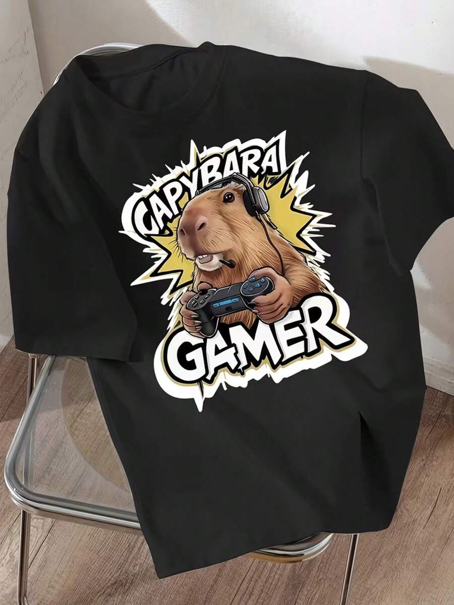 Ropa ligera de temporada calurosa con motivos bonitos apta para ir a lugares de ocio y diversión - Negro - Ver 1