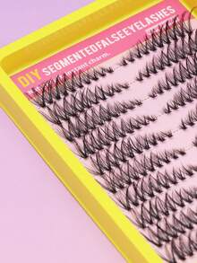 30D 200 Bundles Simulated Eyelash Extensions Natural 3D Russian Dense False Eyelashes Individual Cluster Makeup Tool Natural Clear Eyelashes Natural Curl Flared Eyelashes Soft Cross Eyelashes - C - View 3