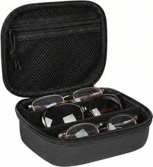 Euuztu Travel Sunglass Organizer, Hard, Portable Multiple Glasses Storage Women Men - 黑色 - 查看 10
