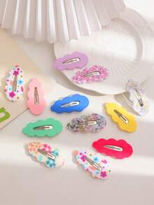 12pcs Multicolor Cloud Fashion Hair Clips Set - Multicolor - View 4