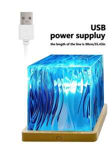 1pc Square Aurora Projector Light, Remote Control RGB LED Atmosphere Lamp, Suitable For Bedroom Living Room Decoration, Home Theater And Atmosphere Room Creation, Party And Gaming Room Atmosphere, Color Changing Atmosphere Light, Home Party, Essential For Couples Room - Aurora - View 11