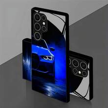 Dark Blue Smoke Sports Coupe Large-Hole Lens Tempered Glass Phone Case, Compatible With Various  Large-Screen Models, Suitable For Night Drives, Commuting, And Car Club Gatherings. The Raised Lens Design Is Scratch-Resistant And Impact-Proof, With TPU Soft Edges For Shock Absorption And Drop Protection. The Glossy Glass Is Fingerprint-Resistant, Ideal For Performance Car Enthusiasts. The Hi - Image 1 Pcs - View 4