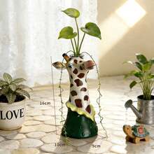 1pc Creative Nordic Resin Vase Decor, Living Room Flower Holder, TV Cabinet Home Accessory, Giraffe & Zebra Animal Decoration - one-size - View 9