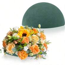 1pc Floral Foam Hemisphere, Green Semi-Circle Wet & Dry Floral Foam, Round Flower Foam, Green Artificial Plant Floral Foam For Wedding Decoration, Suitable For Fresh Or Artificial Flower Arrangement, Floral Craft Supplies, Wedding, Birthday - Multicolor - View 6