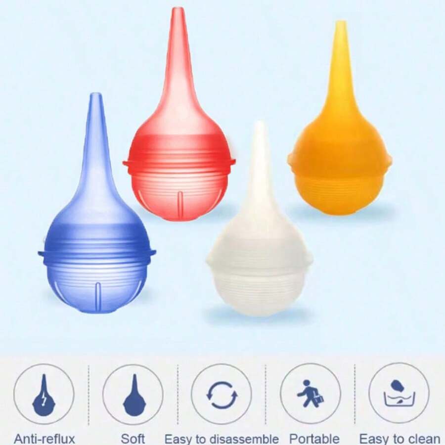 Nasal Aspirator Vacuum Set, Nasal Cleaner With Soft Silicone Tip, Hand-Squeeze Snot Remover, Dental, Teeth - Multicolor - View 1