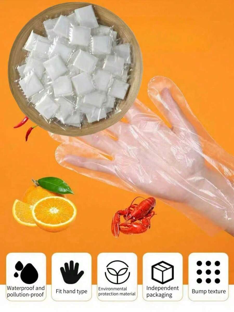 5/10/30/50/100/200 Paquetes pequeños empacados individualmente y fáciles de transportar, con alimentos y bebidas para llevar reforzados, guantes empacados individualmente, película plástica para uso en cocina, catering, salones de belleza, servicio de hotel, para llevar, necesario para hoteles y turismo (se envían estilos especiales, modelos nuevos y antiguos al azar)
