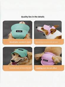 1PC Pet Sun Hat Breathable Mesh Dog Visor Cap For Small Medium Large Dogs Outdoor Sun Protection - Multicolor - View 4