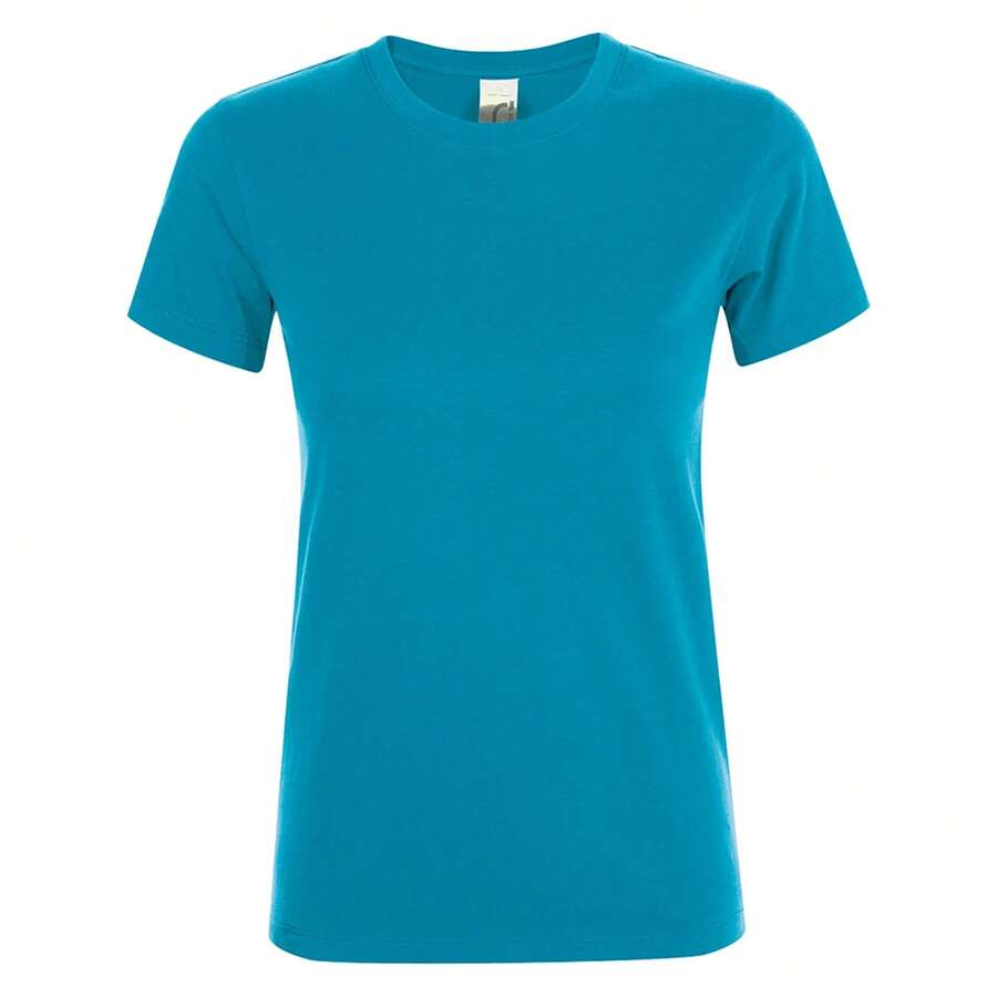 SOLS Womens/Ladies Regent Short Sleeve T-Shirt - Aqua - View 1