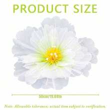 Floare artificială de bujoraș din fir de 50 cm, decor mare din fir, recuzită pentru grădină, petrecere de zi de naștere, banchet, ceremonie, biserică, decor perete, decorațiune nuntă, aranjament floral pentru fundalul casei, Ziua Îndrăgostiților și evenimente speciale, cadouri de zi de naștere - Multicolor - Vizualizare 2