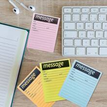 9/4/2pcs/1pc Office Message Template Sticky Notes Pads,Pre-Printed Message Memo Slips,Workplace Call Taking,Desk Reminder & Internal Office Communication,Back To School,Graduation,Birthday & Coworker Gift,Receptionists & Administrative Assistants - one-size - View 3