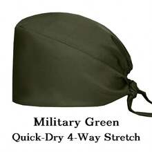 1pc Solid Color Polyester (Polyester) Elastic Nursing Cap Hospital Nursing Center Brimless Hat Unisex Beauty Cap All Seasons - Multicolor - View 41