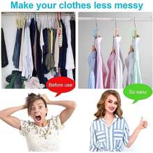 4/12/24pcs Closet Organization Storage System - Dual-Use Hanger Connector Wall/Cabinet Door Storage Rack, Sturdy Plastic Hooks, Space-Saving Clothing Organizer - Multicolor - View 6
