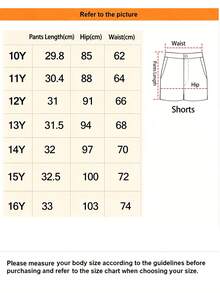 Teen Girls' Washed Denim Shorts, Simple Versatile Design With Elastic Waistband, Suitable For Daily Wear Or School - Light Wash - View 5