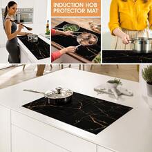 Induction Cooktop Protector Mat, Heat Resistant Anti Scratch Silicone Stove Cover Mat 61*53cm Cuttable Nonstick Multifunctional Kitchen Pad Easy To Clean For Induction Cooker Countertop Baking - Black - View 8