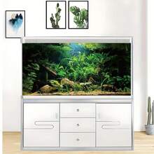 Aquarium Background Wallpaper Sticker - Underwater Jungle Scene, Tree Trunk Pattern - Self-Adhesive Fish Tank Decor, Fade-Resistant, Suitable For Freshwater/Saltwater Aquariums, Glass Containers, Office/Home Decor - Aquarium Landscaping, High-Quality Printing, Natural Style Design - A - View 3