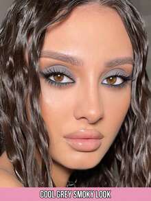 MISSLYN 1pc I'm Hot Solid Color Eyeshadow, High Pigment Long-Lasting Easy To Blend, Matte Glitter Multi-Dimensional Effect, Mini Portable Soft Texture, Vegan Cruelty-Free, Y2K Party Travel Makeup, Holiday Gift, Campus Fashion - #10 Cement Gray - View 3