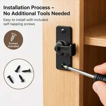 1pc Stainless Steel 90/180 Degree Small Barn Door Latch, Pivot Door Lock, Metal Slide Bolt, Cabinet, Bathroom Security Hardware, Home Decor Lock - Right-angle Door Latch - View 1