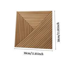 1/3 piezas Paneles acústicos de fibra de poliéster con grano de madera 3D, paneles absorbentes de sonido autoadhesivos, pegatinas decorativas de rejilla para pared, paneles de fácil instalación, adecuados para estudio de grabación/oficina en casa y sala de estar - A - Ver 12