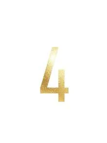 1個厚款自黏壓克力3D門牌號碼，精準切割平滑邊緣免鑽孔強效背膠房號貼紙，適用於民宿公寓入口門 - 金色 - 查看 19