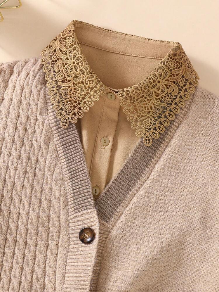 1pc Women's Light Yellow Butterfly Collar Stylish Detachable Fake Collar For Daily Wear Accessories Women Valentine's Day