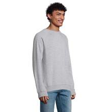 SOLS Unisex Adult Space Organic Raglan Sweatshirt - Grey Marl - View 3