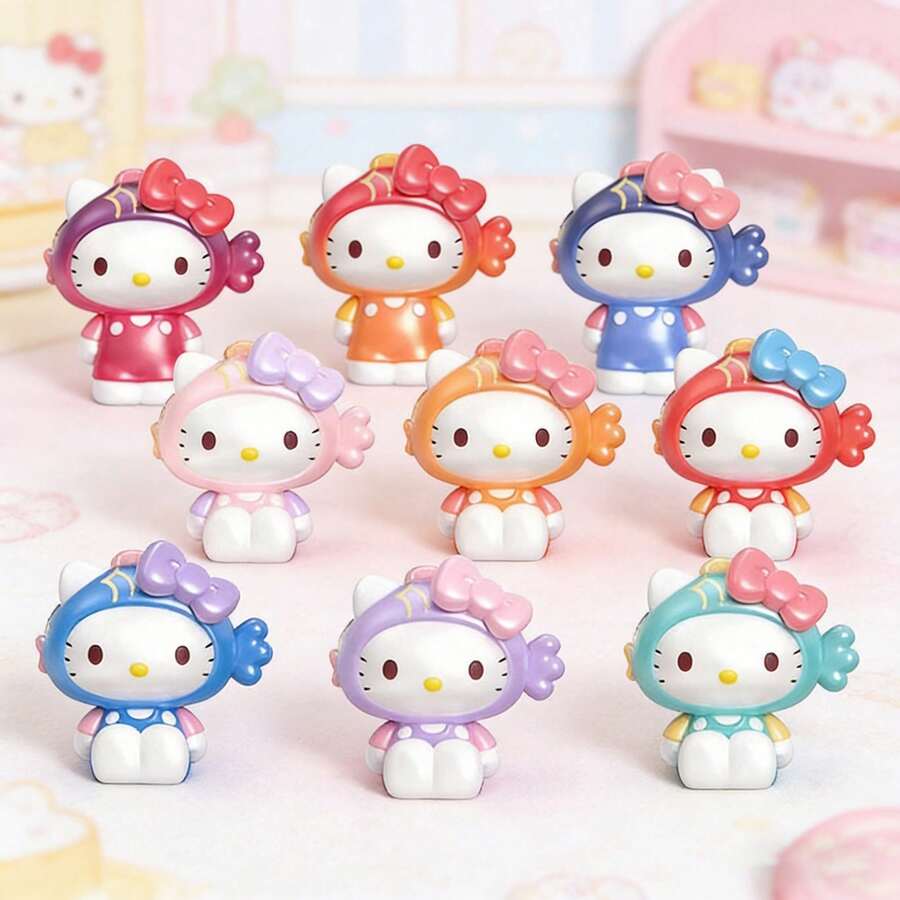 (隨機1件) 正版授權 Sanrio 星座桌面擺飾,Hello Kitty 主題迷你桌面裝飾,成人居家造型配件,14+ - 彩色 - 查看 1