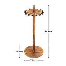 Fishing Rod Holder Stand, Vertical Fishing Pole Rack For Rod & Reel Storage - Brown - View 3