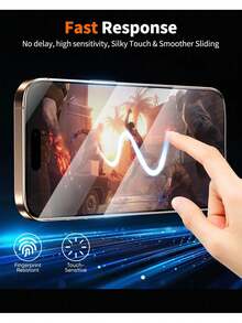 2pcs High Definition Transparent Dust-Free Tempered Glass Screen Protector, Compatible With 17Pro Max/17Pro/17Air/17/16Pro Max/16Pro/16Plus/16/15/14/13/12/11/X Man/XR/X/XS, Auto-Alignment Screen Protector - Clear - View 2