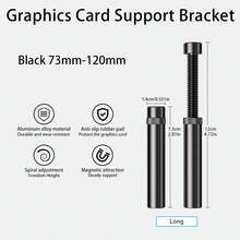 18mm-120mm GPU Holder Spiral Telescopic Graphics Card Bracket Height-Adjustable Magnetic Base - Anti-Bend Anti-Sag GPU Support Compatible With Various Computer Cases Sturdy Support For ATX ITX PC Case - View 18