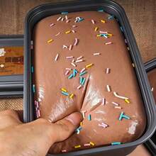 Sticky Box Cake Slow Rebound Squeeze Toy, Cream Ice Cream Box Squeeze Toy, Stress Relief Hand Relaxation Gift, Squeezable Soft Touch, Handheld Desktop Toy, Effectively Relieve Anxiety, Suitable For Classroom, Outdoor, Office Stress - Multicolor - View 10