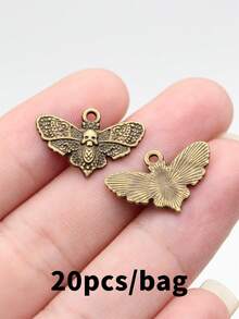 20pcs 20x13mm Skull Butterfly Charms Pendant For DIY Jewelry Making Necklace Keychain Phone Chain Bracelet Making Accessories Handmade Craft - Skull Moth - View 9